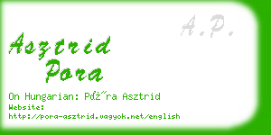 asztrid pora business card